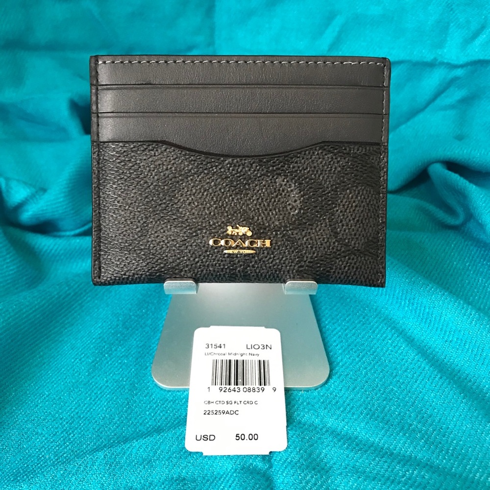 COACH Card Case In Colorblock Signature Canvas